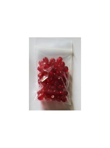Cristal facetado rojo 6mm (60 u)