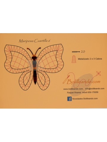 Mariposa 10cms color concha mod6
