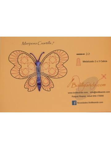 Mariposa 10cms color violeta mod7