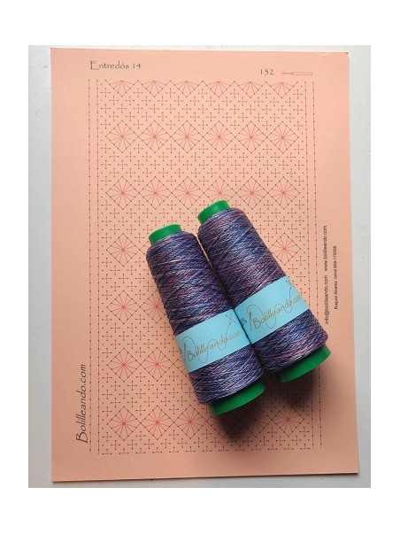 Kit Fular por tiras lila (patrón+hilo)